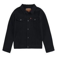 Levi  s Kids Black Trucker Jacket X-Large Stretch Denim