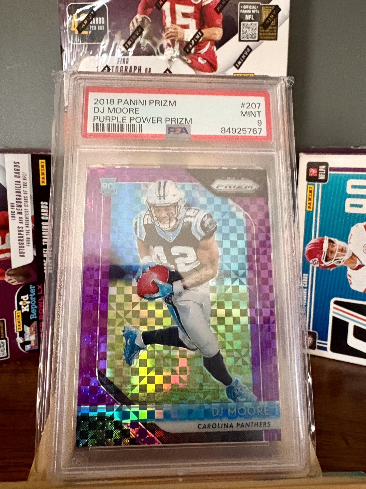 2018 Panini Prizm - Rookie D.J. Moore #207 Purple Power Prizm /49 (RC)