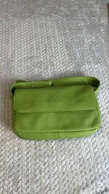 Lime green Italian leather Shoulder bag by the brand Bree NEW