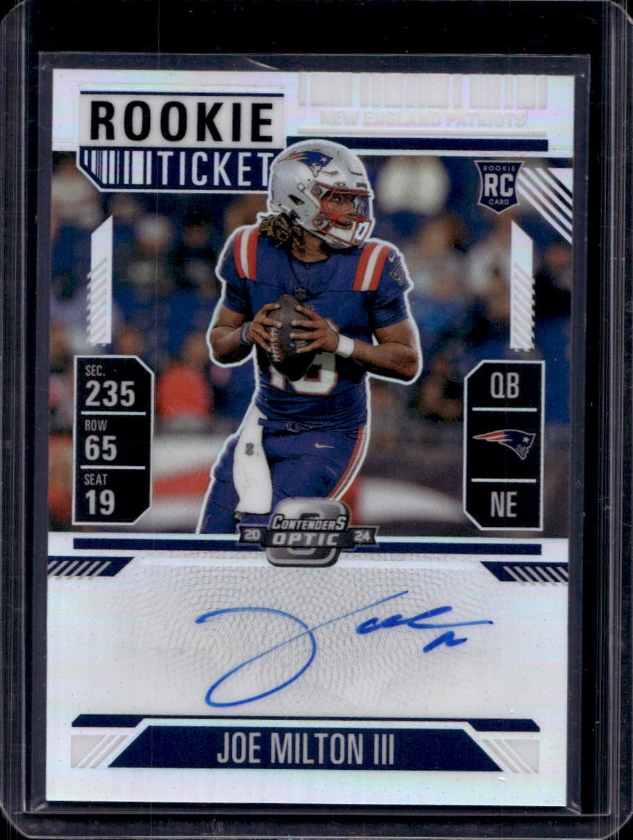 Joe Milton 2024 Contenders Optic #106 Rookie Ticket Auto Silver Prizm