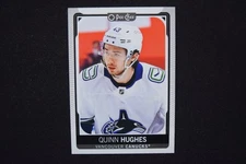 Quinn Hughes 2021-22 O-Pee-Chee Close Up Head Shot Image Variation SP #421