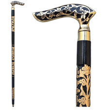 Victorian Brass Handle Wood Cane Stick Walking Casual Sticks For Men/Women Gifts