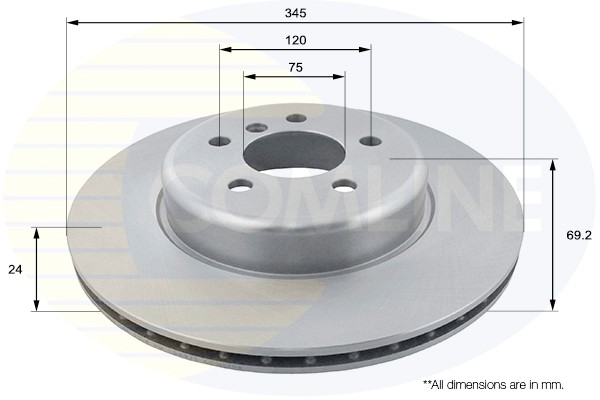 2 PCS COMLINE ADC1788V Brake Disc