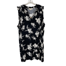 Michael Michael Kors floral print swing dress women’s 3X black and off white NEW