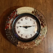 Vintage FirsTime Manufactory Spices Kitchen 8” Glass Wall Clock. EC!