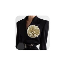 Large Rose Flower Brooches Lapel Pins,Dainty Satin Fabric Pearl Brooches Lapel P