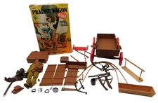 Gabriel Prairie Wagon Lone Ranger Rides Again Playset with Box NOT COMPLETE READ