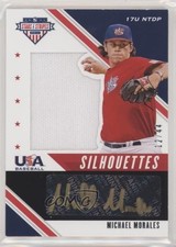 2020 USA Baseball Stars & Stripes Black Gold 12/44 Michael Morales Auto 0c6
