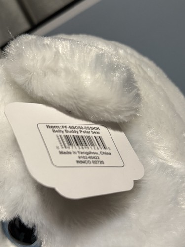 NWT Nanco Belly Buddies Polar Bear White Blue Stuffed Animal Plush Toy Kids Cute - Picture 8 of 9