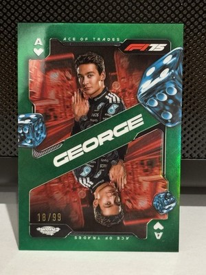 George Russell Ace Of Trades 2025 Topps Chrome Formula 1 Green Refractor /99