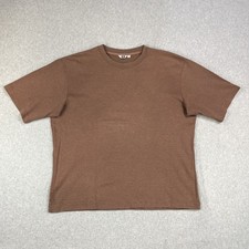 Uniqlo Box Airism Shirt Mens XL Short Sleeve Knit Weave Tee T Shirt Active
