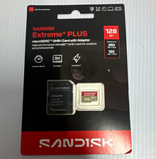 SANDISK - 128GB Extreme PLUS microSDXC UHS-I Memory Card with Adapter