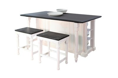 Sunny Designs Carriage House Kitchen Island Set with 13'' Drop Leaf