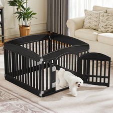 White Foldable Pet Playpen For Dogs  Cats   Indoor/Outdoor Use, 4/6 Panels-FGQ