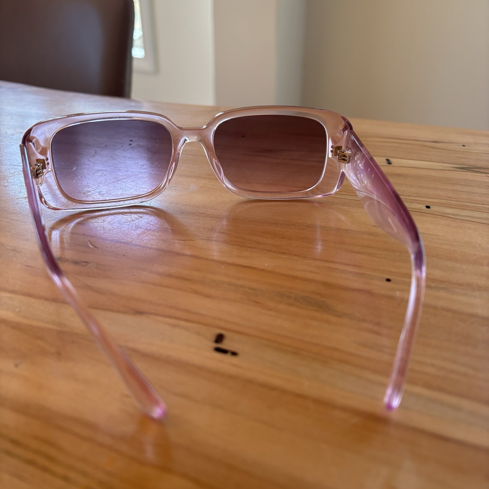 Pink Rectangle Coach Sunglasses - image 3