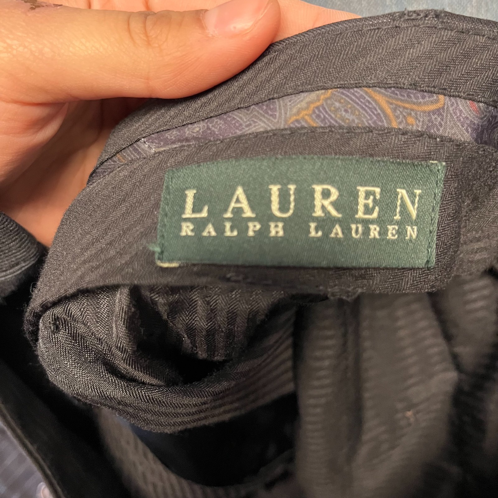 Lauren Ralph Lauren Men's Pinstripe Suit Size42R Black 2 Button Pleated 100%Wool thumbnail 23