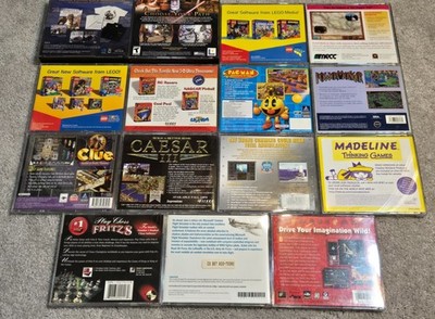Large Lot 15 PC Computer Games Star Wars Lego Pacman K'Nex Chess