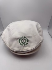 Vintage Murfield Village Golf Club White Driver Cap Newsboy Hat Made In USA