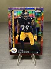 2025 Topps Chrome Football #211 Kyle Dugger Football Leather Refractor Steelers
