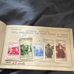 Romania 1931 Boy Scouts Semi-Postal Stamps Complete Set Multicolor 1-8 LEI