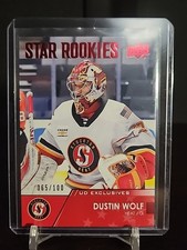 DUSTIN WOLF 2021-22 AHL Star ROOKIES UD Exclusives /100 SP /100 RC #150