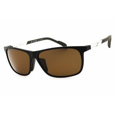 Adidas Men's Sunglasses Matte Black Rectangular Shape Full Rim Frame SP0061 02H