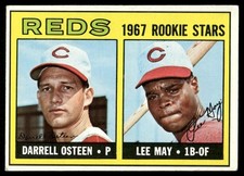 1967 Topps #222 Reds 1967 Rookie Stars (Darrell Osteen / Lee May) RC Card