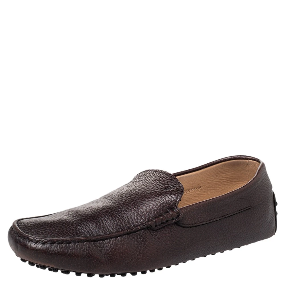 TOD’S Mocassini slip on marroni in pelle taglia 42