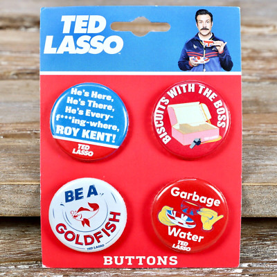 Ted Lasso 4-Pack Button Set TV Show Quotes Jason Sudeikis 2