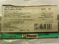 50 Panduit MLT10H-LP316 33"Length .31" Width 316 Stainless Steel Cable Ties 
