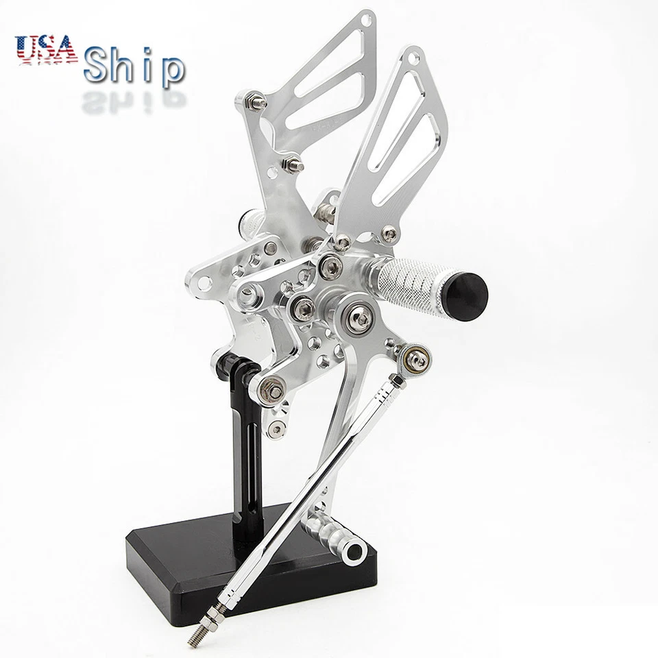 For Suzuki GSXR600/750 2000-2005 GSXR1000 2001-2004 CNC Rearsets Foot Pegs US - Image 3 of 4