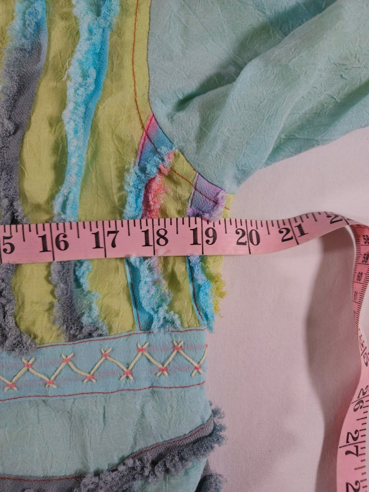 Vintage Yak Magik Patchwork Jacket Embellished Co… - image 13