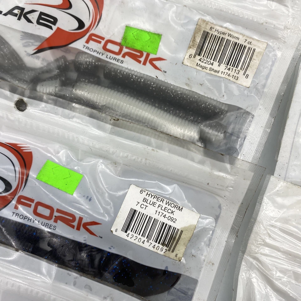 (18 Packs) Fishing Lures Lot Lake Fork Trophy Lures Hyper Worm Craw Tube + More! - Image 3 of 4