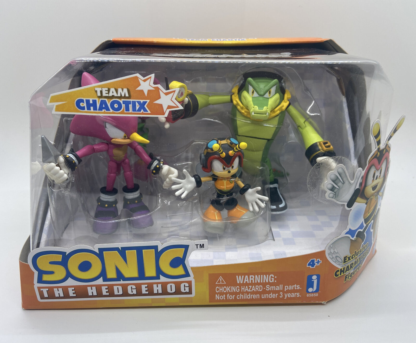 Sonic The Hedgehog Team Chaotix Figure Set Charmy Bee Espio Vector Sega  Jazwarez