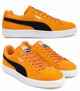 puma suede orange black