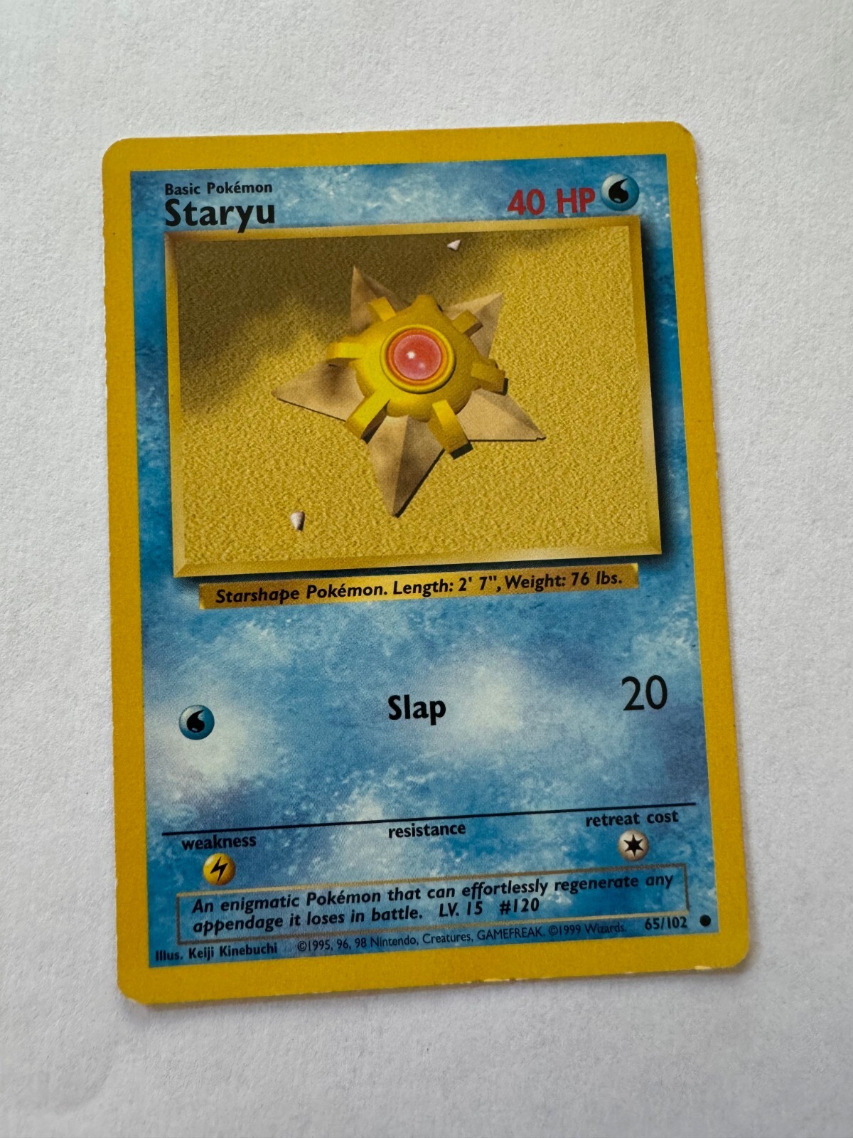 STARYU - 65/102 - Base Set   - Common - Pokemon Card  1999 - LP