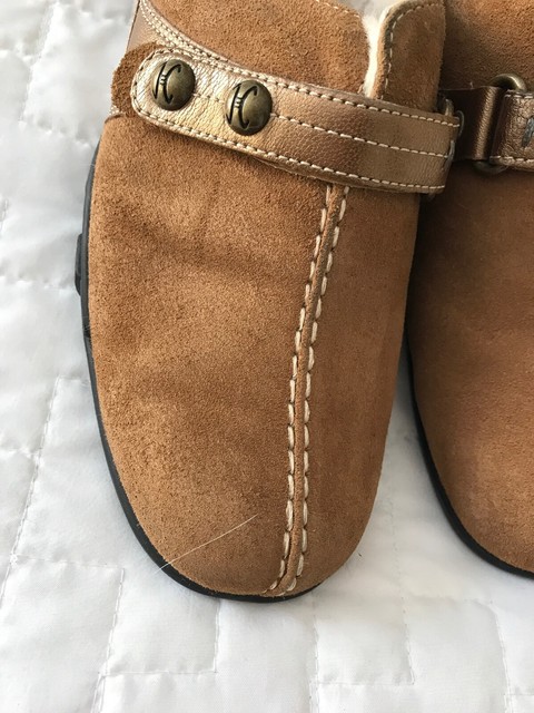 Cole Haan D18026 Split Toe Sherpa Shearling Slides Mules Womens 6.5B Waterproof | eBay