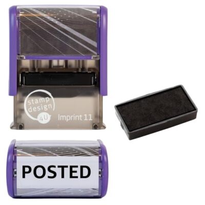 Posted Selbstfärbender Gummistempel zum Stempeln Ihrer Postdokumente - in 5 Farben