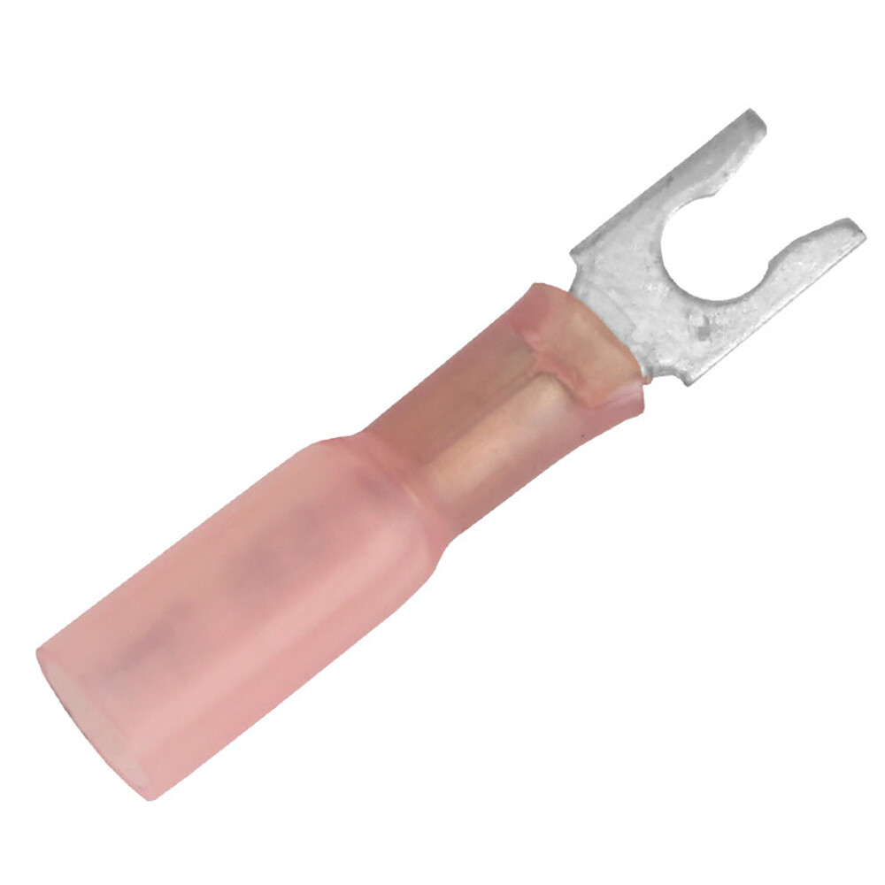 Pacer 22-18 AWG Heat Shrink Spade Terminal - #8 Stud Size - 100