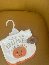 1st Holidays Baby Bibs 2-Pack, Halloween/PUMPKI, ONE Size