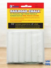 6 Pack White Railroad Chalk , 7/8 Large Diame...