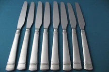 8 Dinner Knives Solid Oneida TIRAMISU Stainless China 9 1/2"
