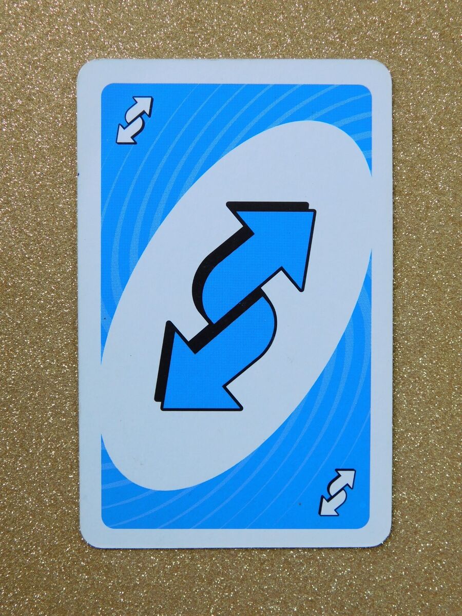 Blue Uno Reverse Card | Greeting Card