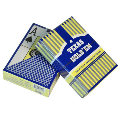 Lot De 2 Paquets Cartes Poker Club 100% Plastique - 54 Cartes Avec Joker - Rouge Et Bleu - Format 6,3 X 8,8 Cm - Texas Hold'em - Poids 155 G