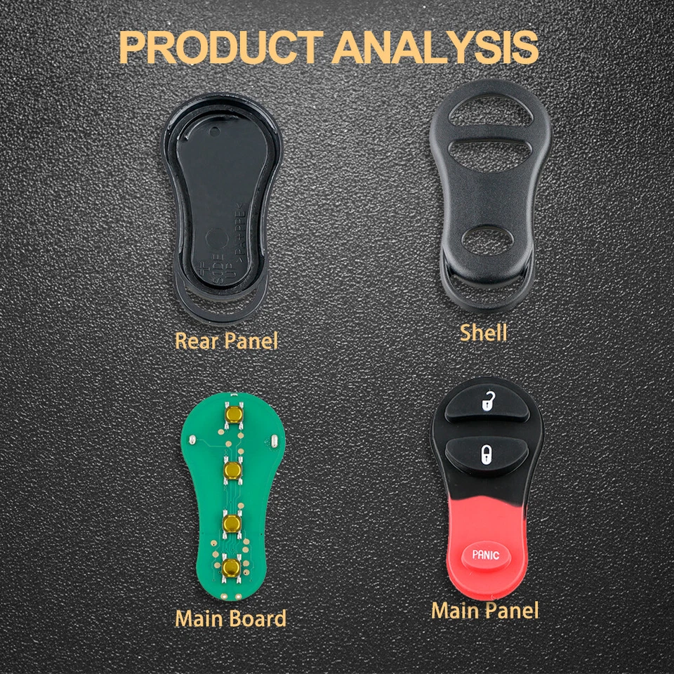 For 2001-2004 Dodge Dakota Ram 1500 2500 3500 Remote Control Key Fob GQ43VT17T - Image 4 of 4