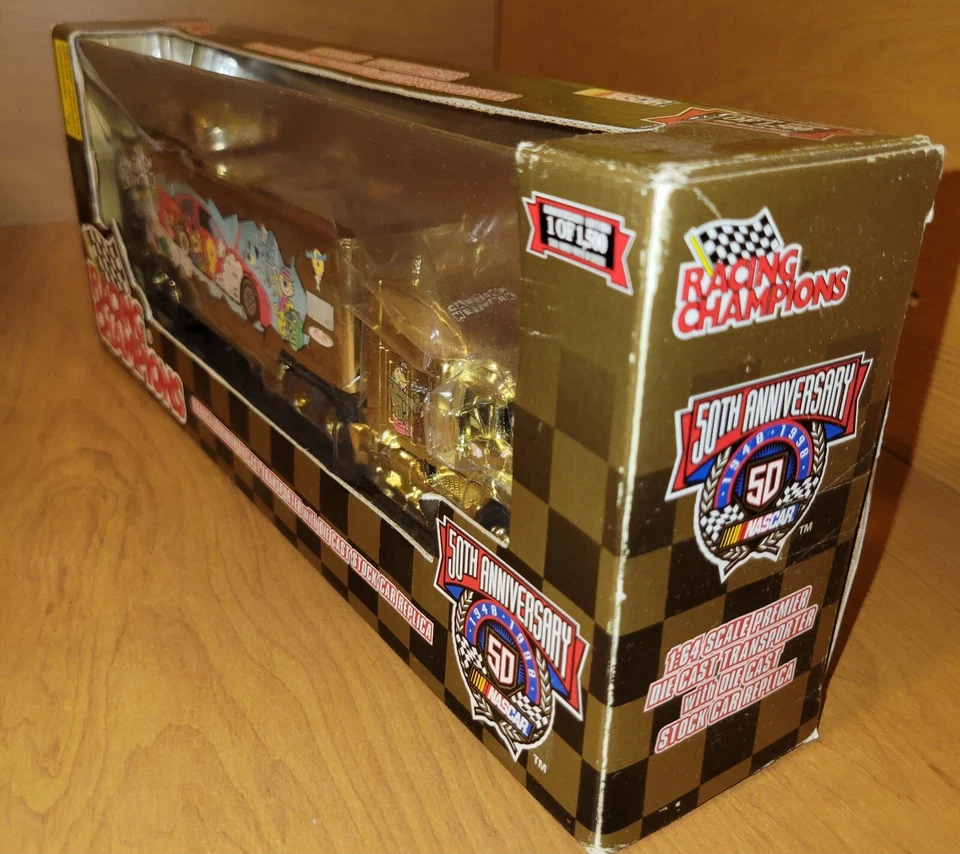 Racing Champions Gold #9 1998 Cartoon Network Huckleberry Hound transportador/coche Foto 2 de 4