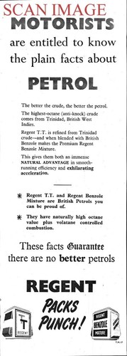 1955 Advert REGENT 'TT & Benzole' Petrol Pumps Vintage Original Print AD 715K