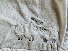Carters Baby Blanket White Lamb Sheep Super Soft Plush OS