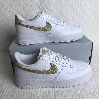 Nike Air Force 1 '07 ESS Shoes Women's SZ 10.5 White Barley DJ9942