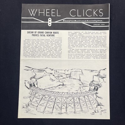 Wheel Clicks Pacific Railroad Society Monthly Newsletter Journal 1979 Januar
